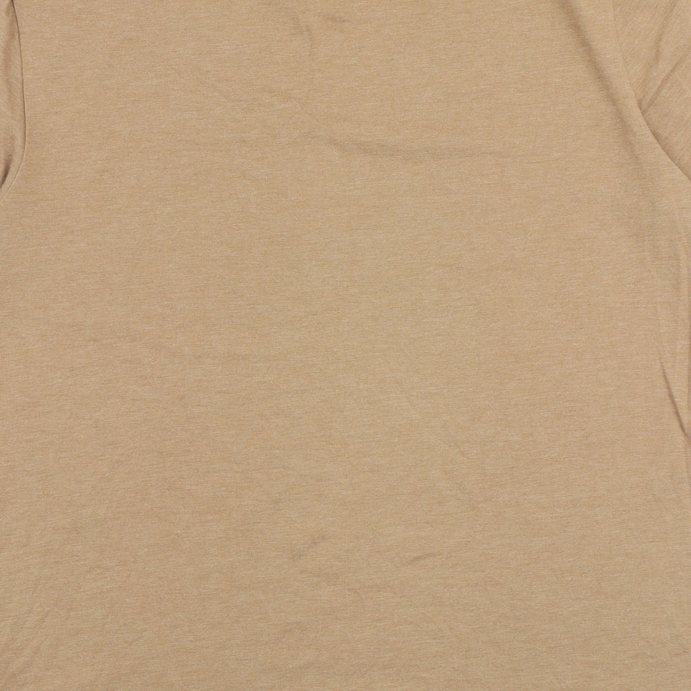 Burton Mens Brown Cotton T-Shirt Size L Crew Neck
