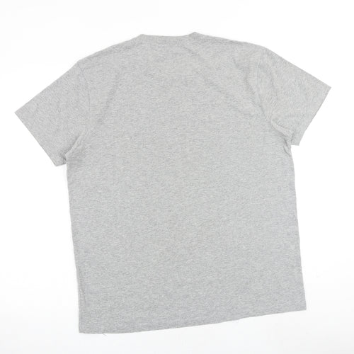 Gap Mens Grey Cotton T-Shirt Size L Crew Neck - Bridger Mountains