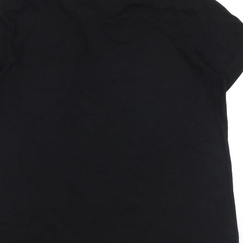 Outrage London Mens Black 100% Cotton Polo Size XL Collared Button