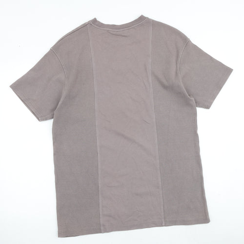 Couture Mens Grey Cotton T-Shirt Size M Crew Neck