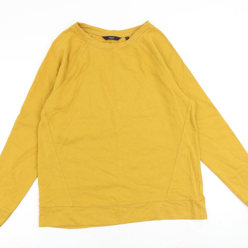 NEXT Womens Yellow 100% Cotton Pullover Sweatshirt Size 12 Pullover