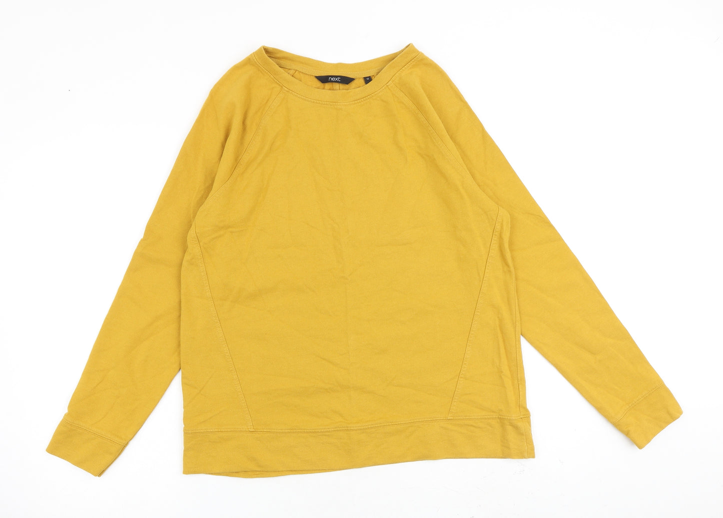 NEXT Womens Yellow 100% Cotton Pullover Sweatshirt Size 12 Pullover