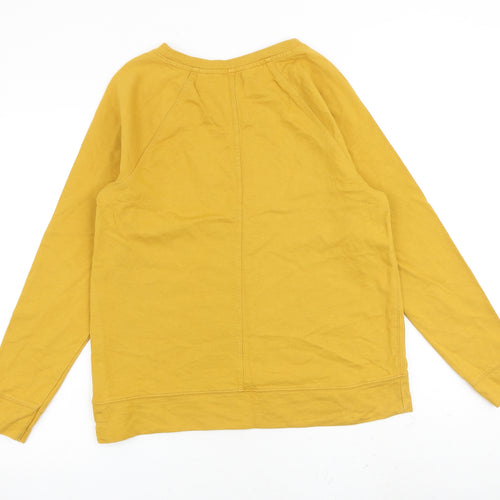NEXT Womens Yellow 100% Cotton Pullover Sweatshirt Size 12 Pullover