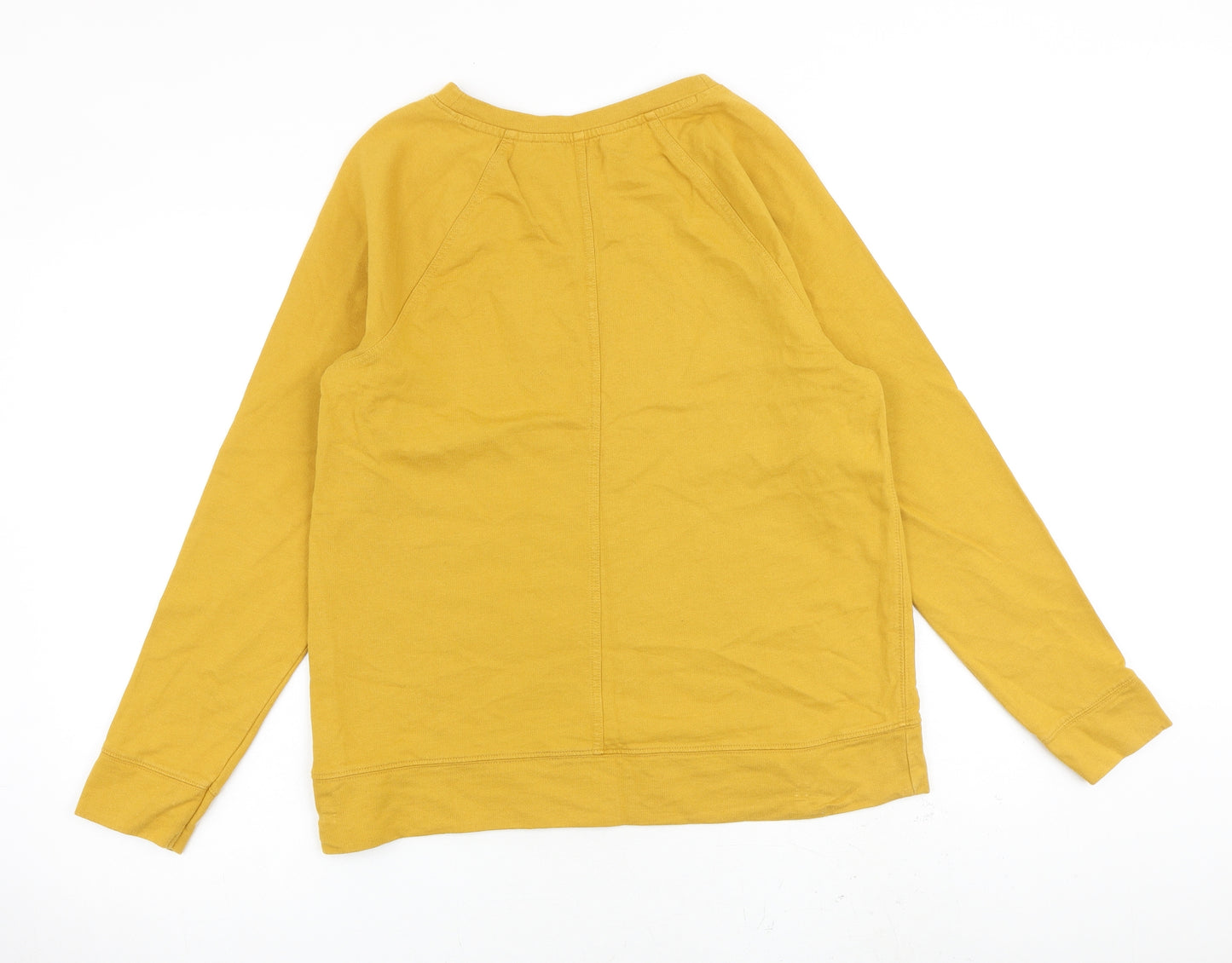 NEXT Womens Yellow 100% Cotton Pullover Sweatshirt Size 12 Pullover
