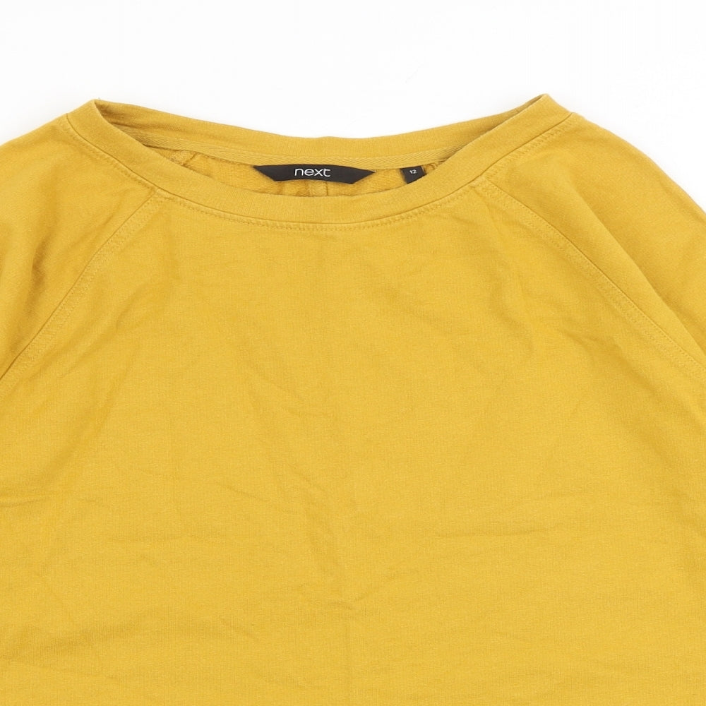 NEXT Womens Yellow 100% Cotton Pullover Sweatshirt Size 12 Pullover