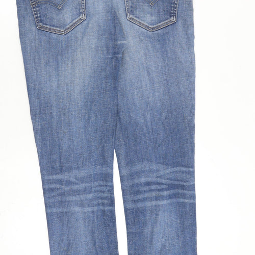 Levis Mens Blue Cotton Straight Jeans Size 36 in L34 in Regular Zip