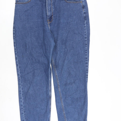 Lee Mens Blue Cotton Straight Jeans Size 31 in Regular Zip