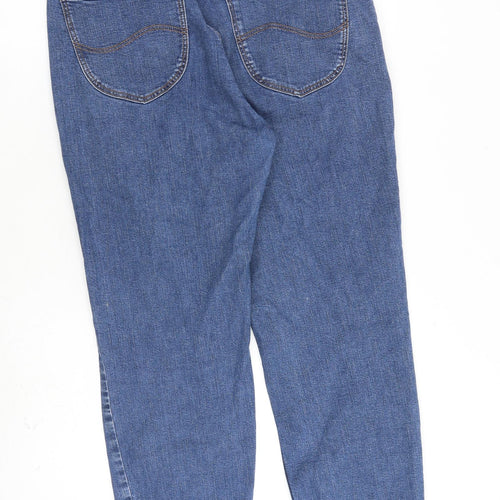 Lee Mens Blue Cotton Straight Jeans Size 31 in Regular Zip