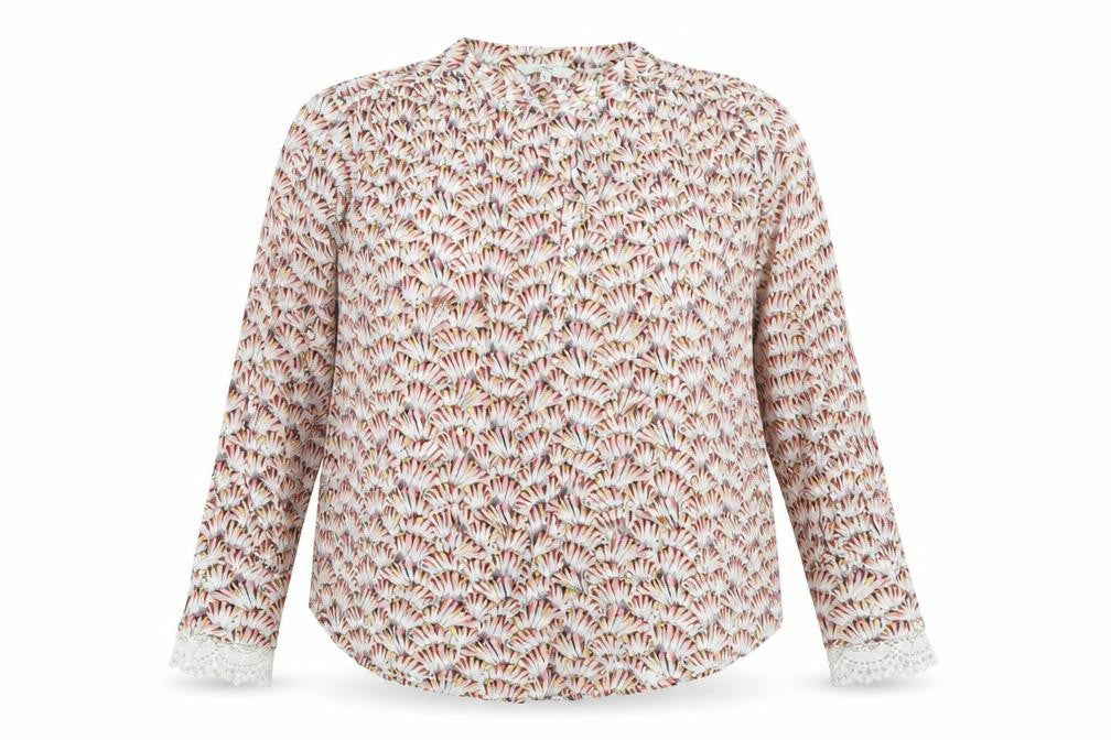 Next Womens Multicoloured Geometric Viscose Basic Blouse Size 14 Round Neck