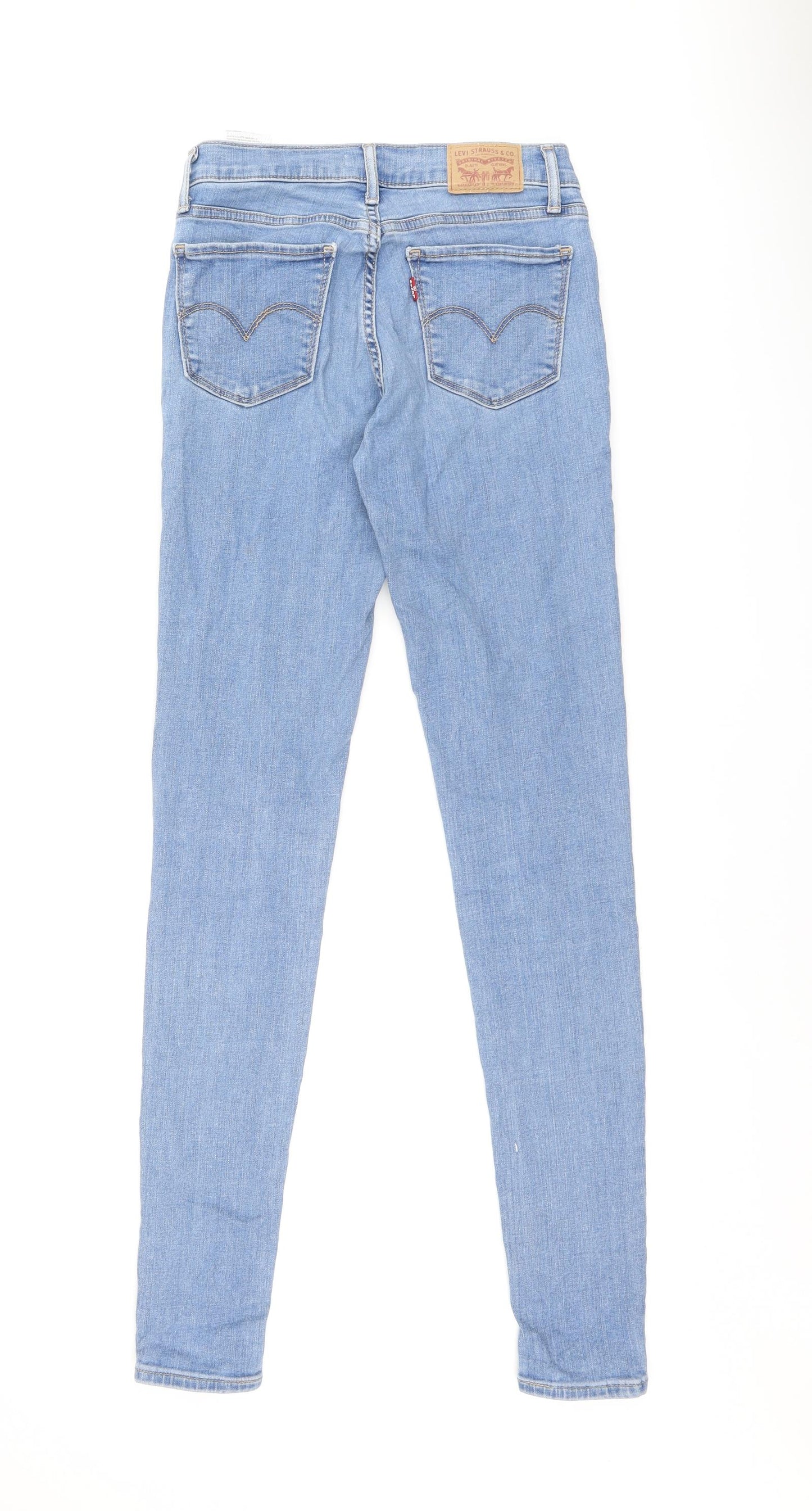 Levi's Womens Blue Cotton Skinny Jeans Size 32 in L32 in Regular Zip