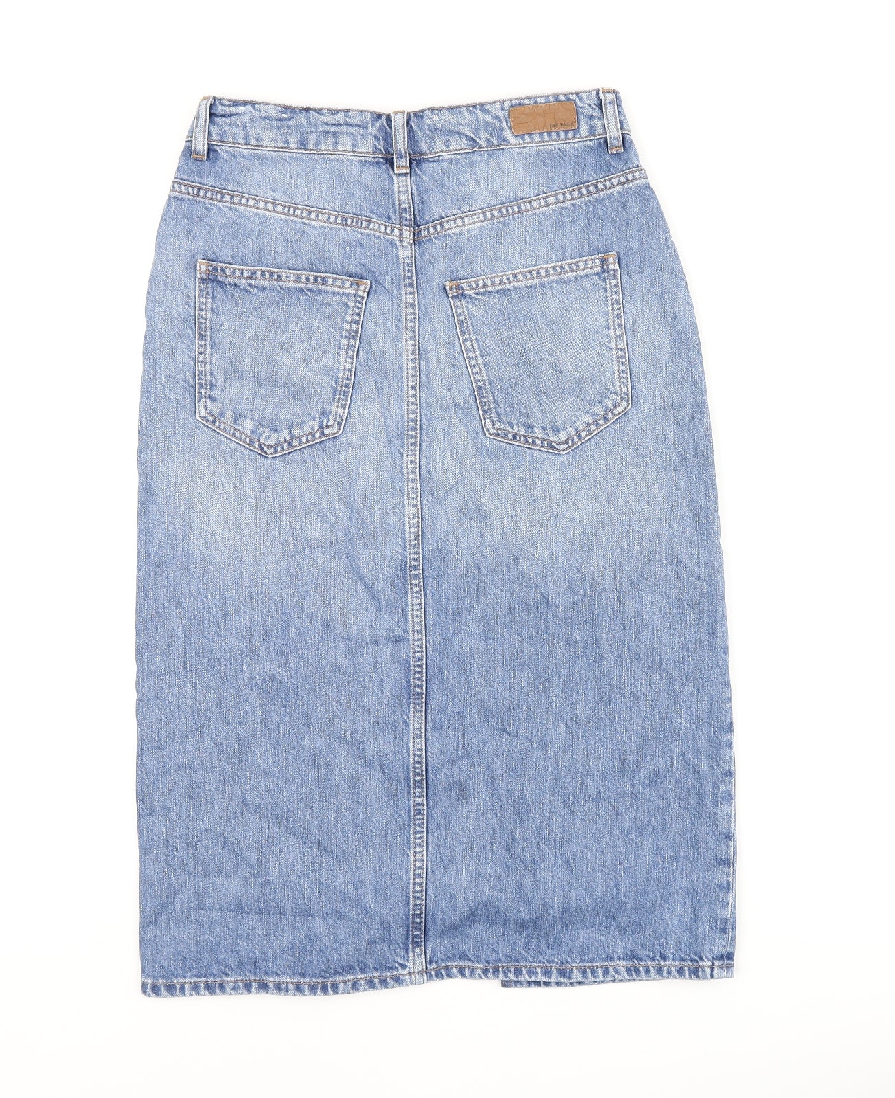 Fat Face Womens Blue Cotton A-Line Skirt Size 10 Zip