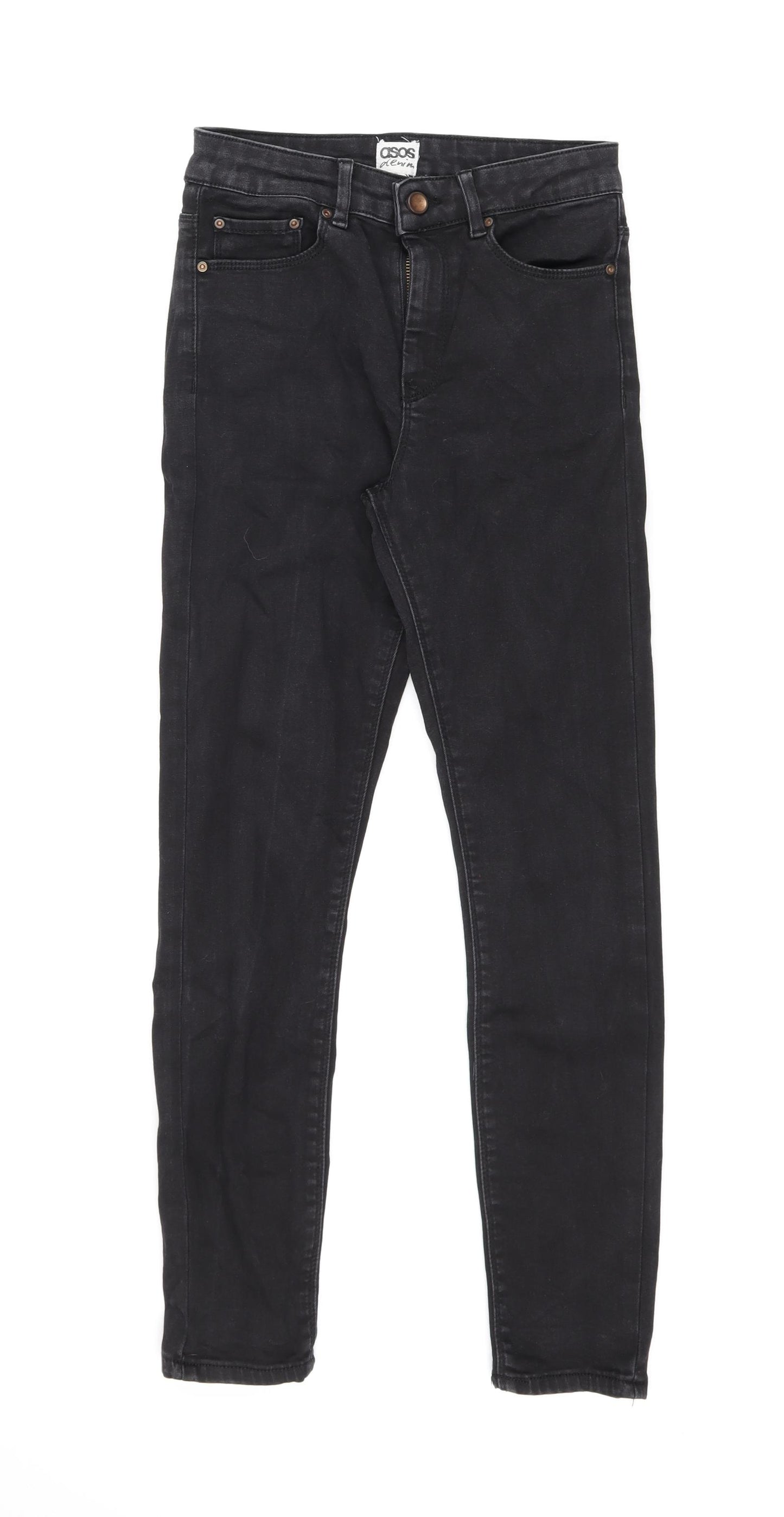 ASOS Womens Black Cotton Skinny Jeans Size 26 in L32 in Regular Zip