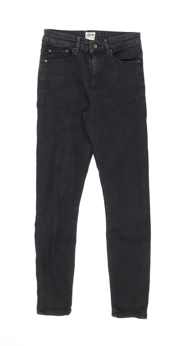 ASOS Womens Black Cotton Skinny Jeans Size 26 in L32 in Regular Zip