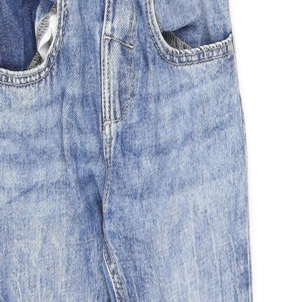 NEXT Girls Blue 100% Cotton Skinny Jeans Size 4-5 Years Regular Button