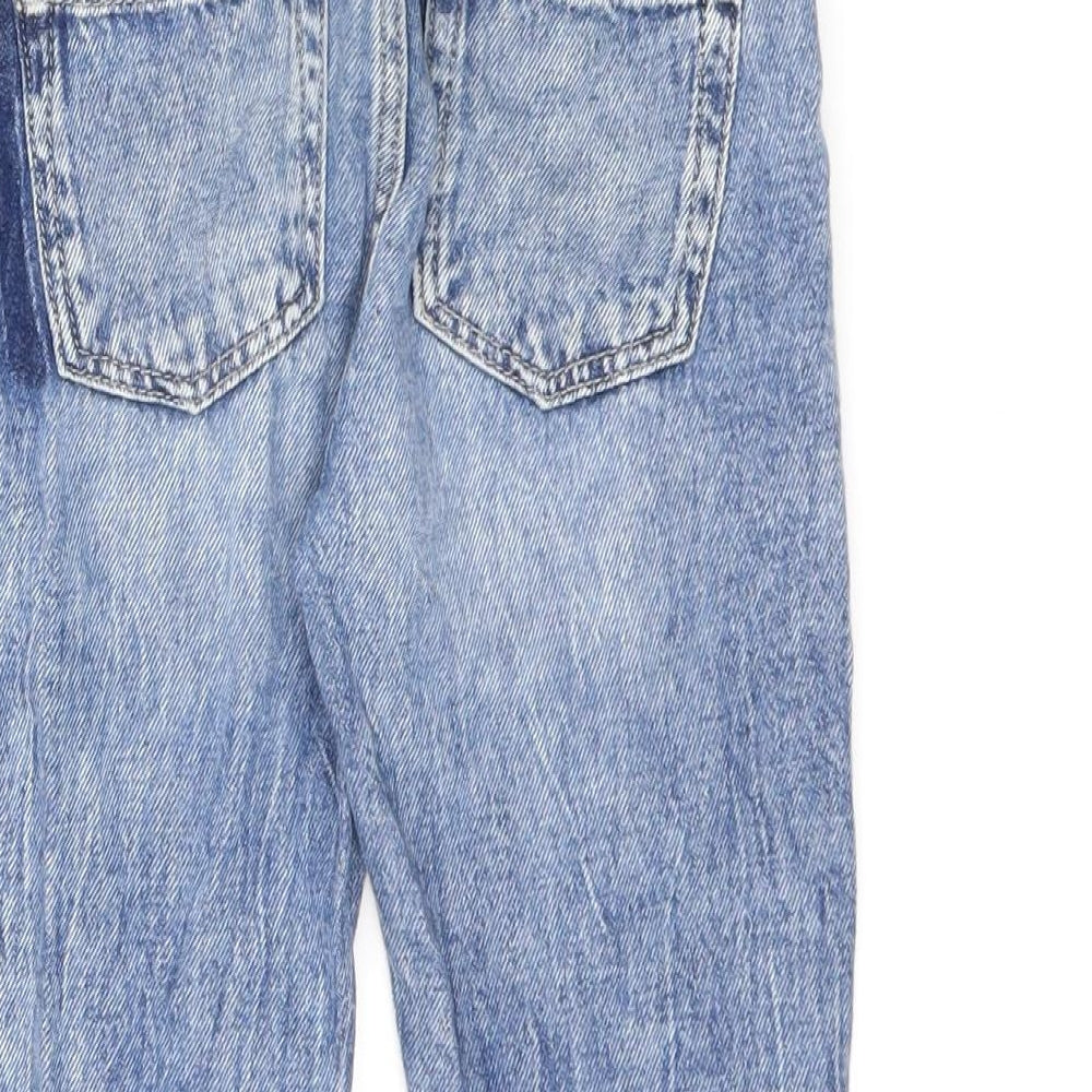 NEXT Girls Blue 100% Cotton Skinny Jeans Size 4-5 Years Regular Button