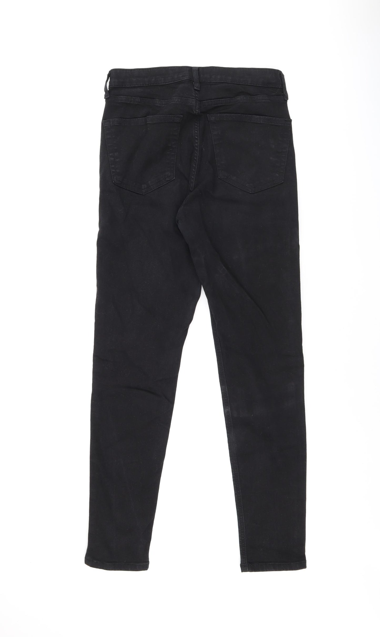Topshop Womens Black Cotton Skinny Jeans Size 28 in L32 in Regular Zip
