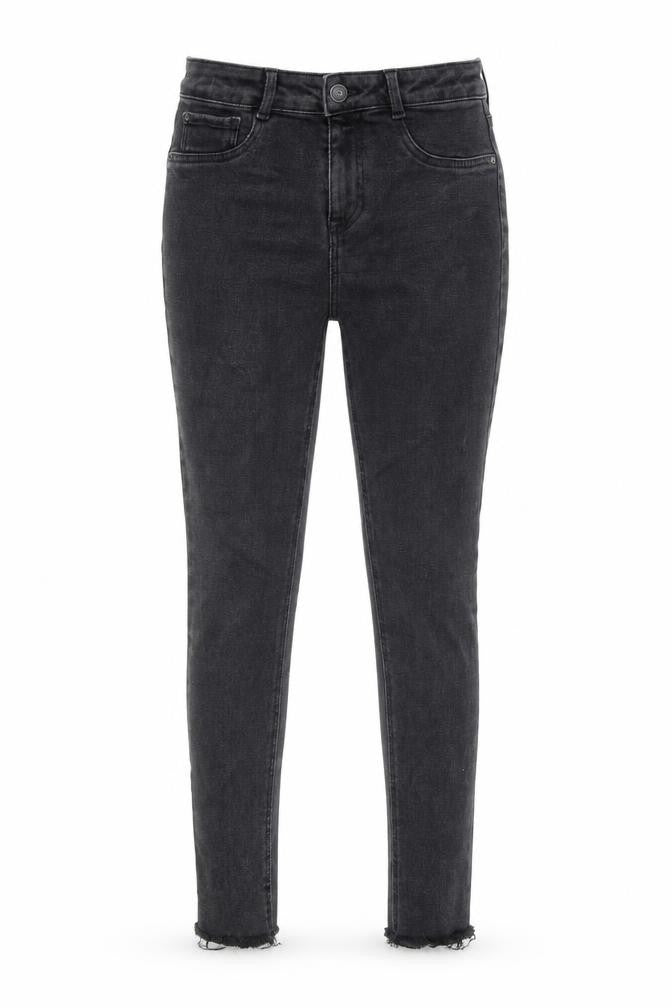 New Look Girls Grey Cotton Skinny Jeans Size 14 Years L26 in Regular Zip