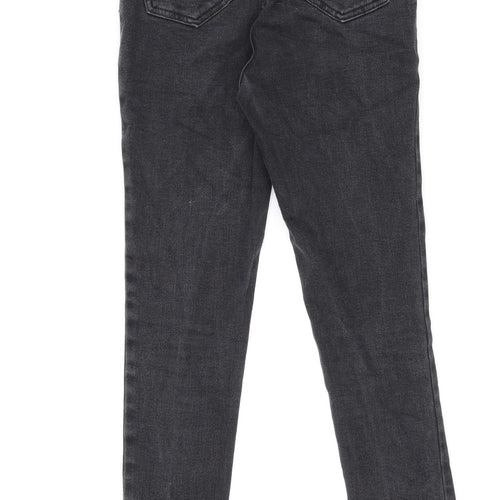 New Look Girls Grey Cotton Skinny Jeans Size 14 Years L26 in Regular Zip