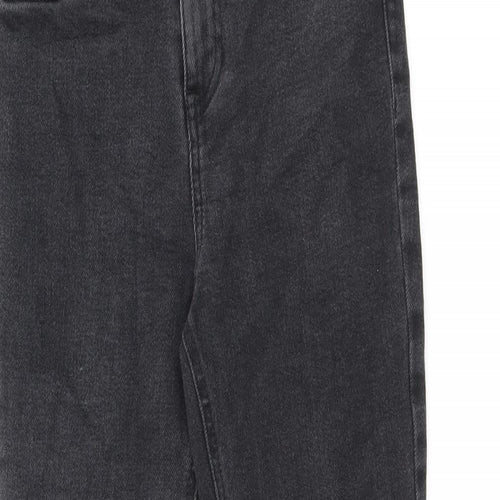 New Look Girls Grey Cotton Skinny Jeans Size 14 Years L26 in Regular Zip