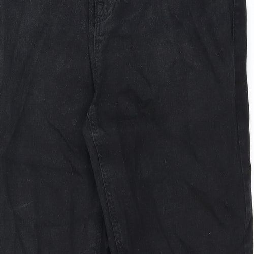 NEXT Mens Black Cotton Straight Jeans Size 32 in L29 in Slim Zip