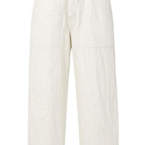 Zara Womens Ivory Cotton Straight Jeans Size L L25 in Regular Zip