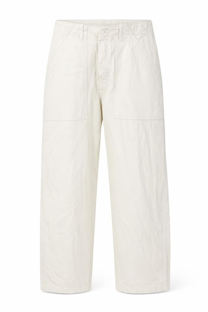 Zara Womens Ivory Cotton Straight Jeans Size L L25 in Regular Zip