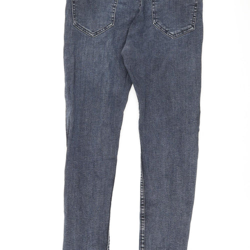 Zara Womens Blue Cotton Skinny Jeans Size 8 L28 in Regular Zip
