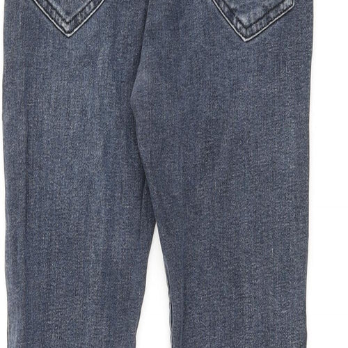 Zara Womens Blue Cotton Skinny Jeans Size 8 L28 in Regular Zip