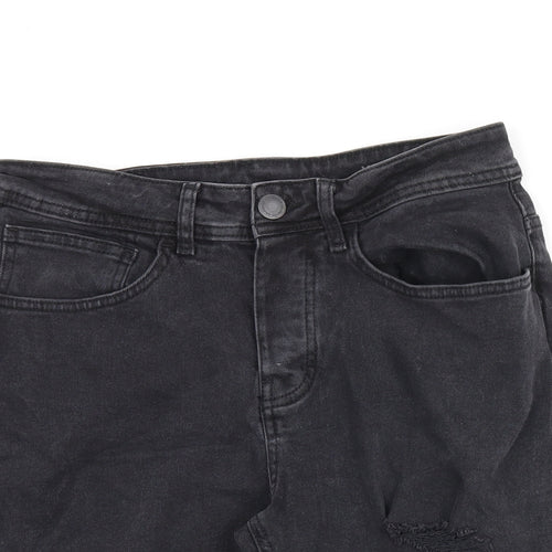 Denim & Co. Mens Black Cotton Chino Shorts Size 30 in L8 in Regular Button