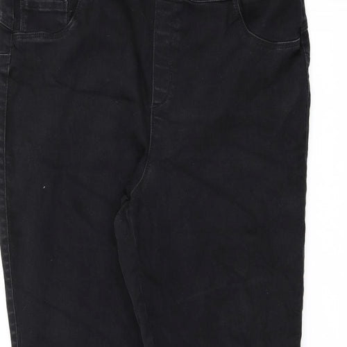 Marks and Spencer Womens Black Cotton Jegging Jeans Size 22 L30 in Slim
