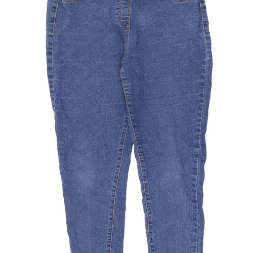 Bonmarché Womens Blue Cotton Jegging Jeans Size 14 L23.5 in Regular
