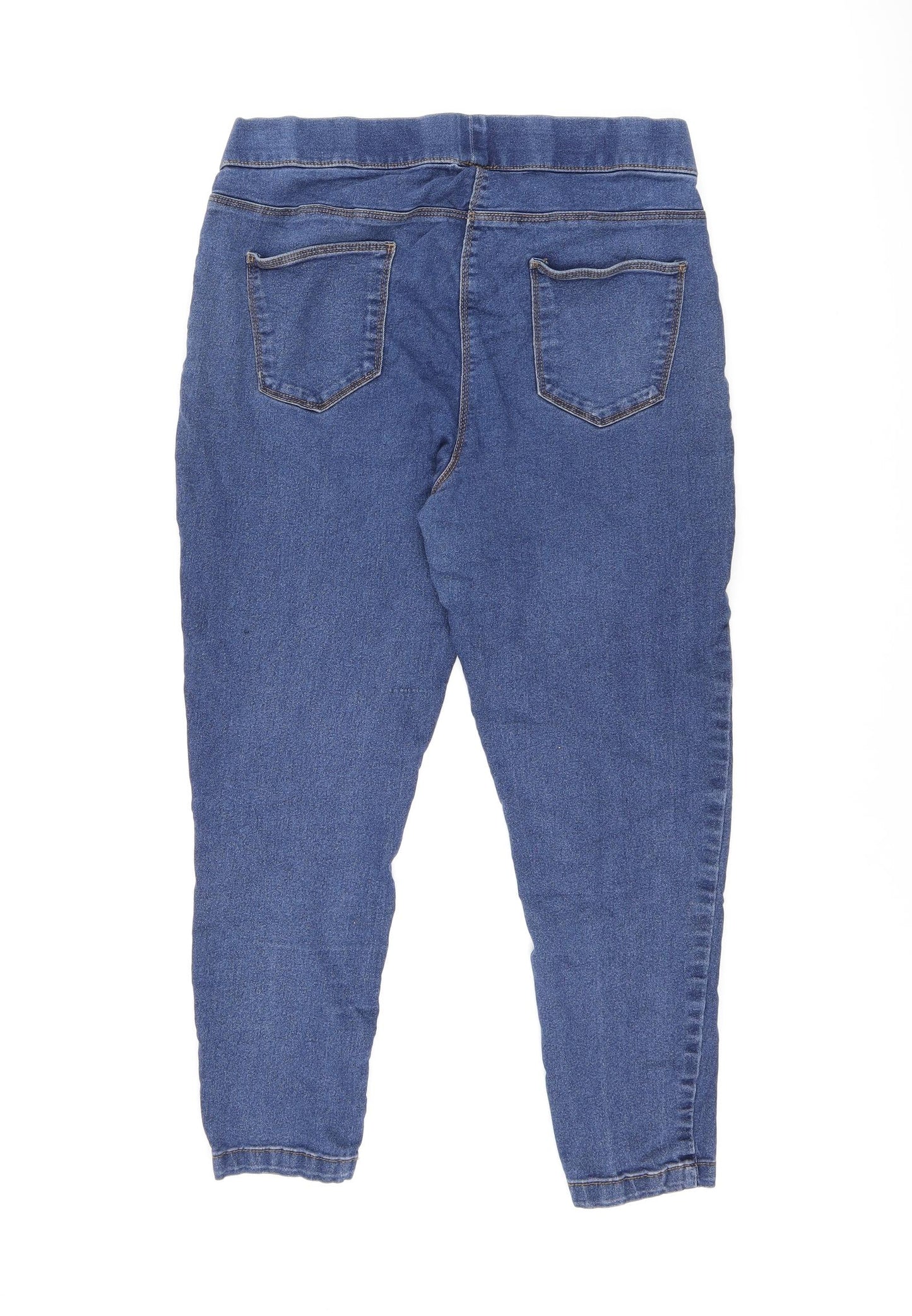 Bonmarché Womens Blue Cotton Jegging Jeans Size 14 L23.5 in Regular
