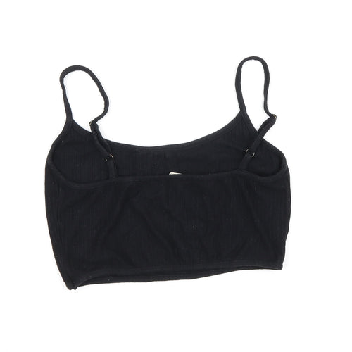blood + bone Womens Black Polyester Cropped Tank Size 8 Round Neck
