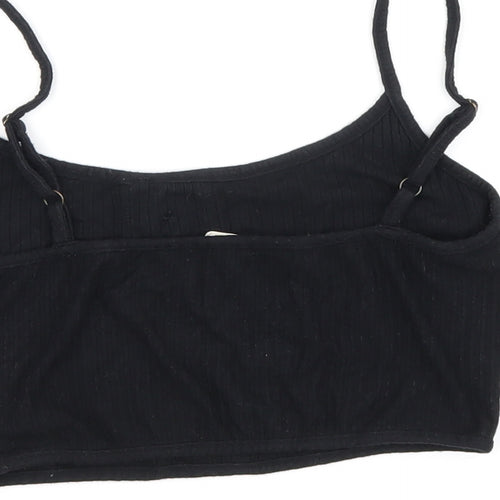 blood + bone Womens Black Polyester Cropped Tank Size 8 Round Neck