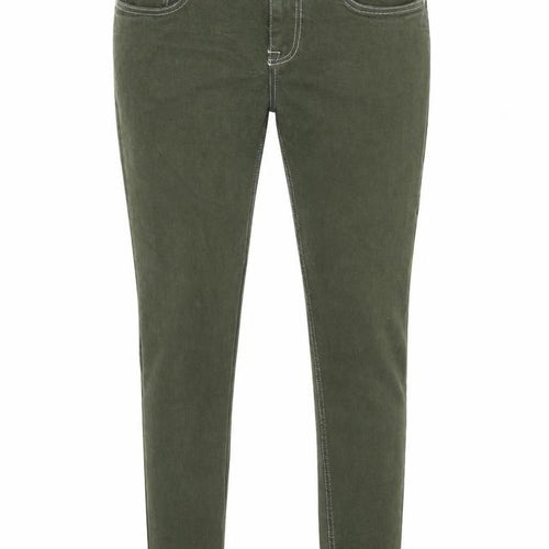 ASOS Womens Green Cotton Skinny Jeans Size 32 in L30 in Regular Zip - Stitching Detail
