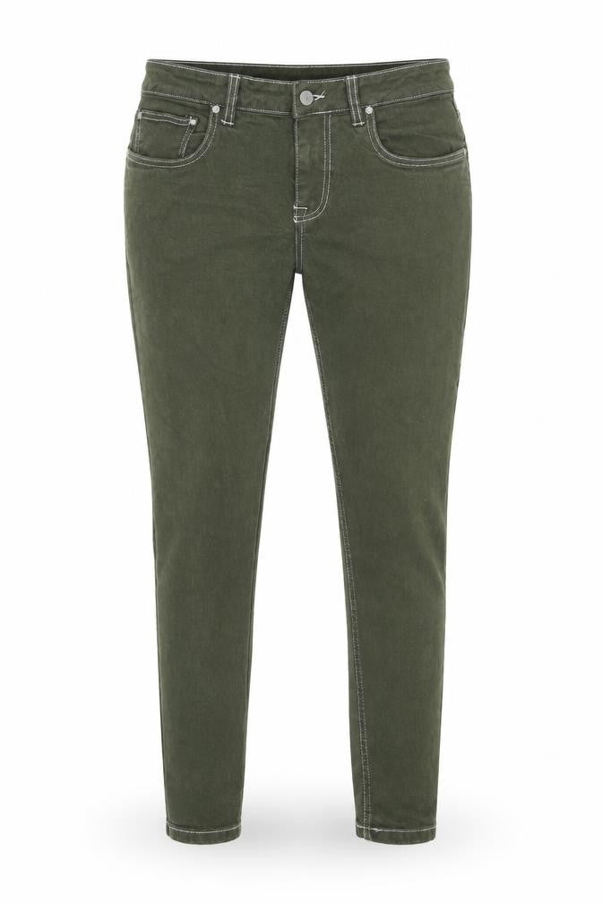 ASOS Womens Green Cotton Skinny Jeans Size 32 in L30 in Regular Zip - Stitching Detail