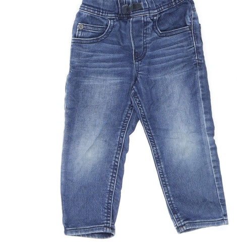 Gap Boys Blue Cotton Skinny Jeans Size 2 Years Regular Drawstring