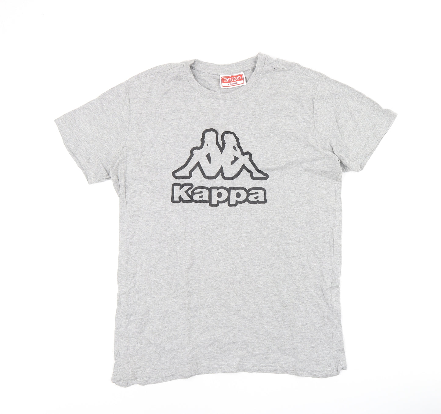 Kappa Womens Grey 100% Cotton Basic T-Shirt Size L Round Neck