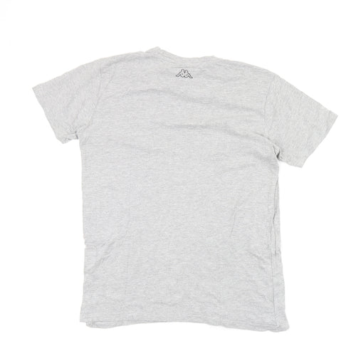 Kappa Womens Grey 100% Cotton Basic T-Shirt Size L Round Neck