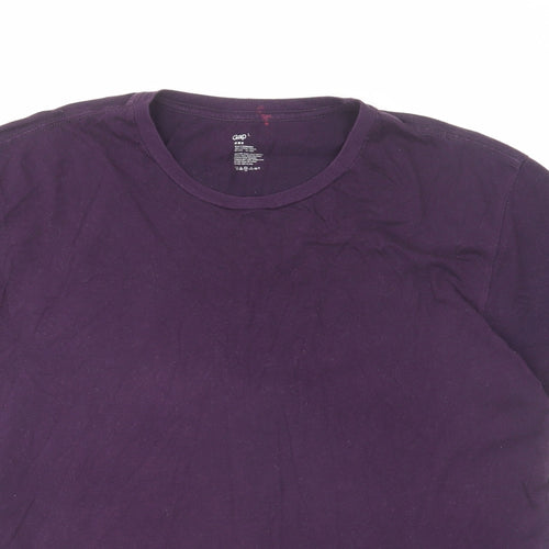 Gap Mens Purple Cotton T-Shirt Size L Crew Neck