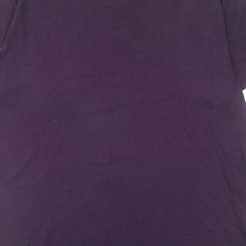 Gap Mens Purple Cotton T-Shirt Size L Crew Neck