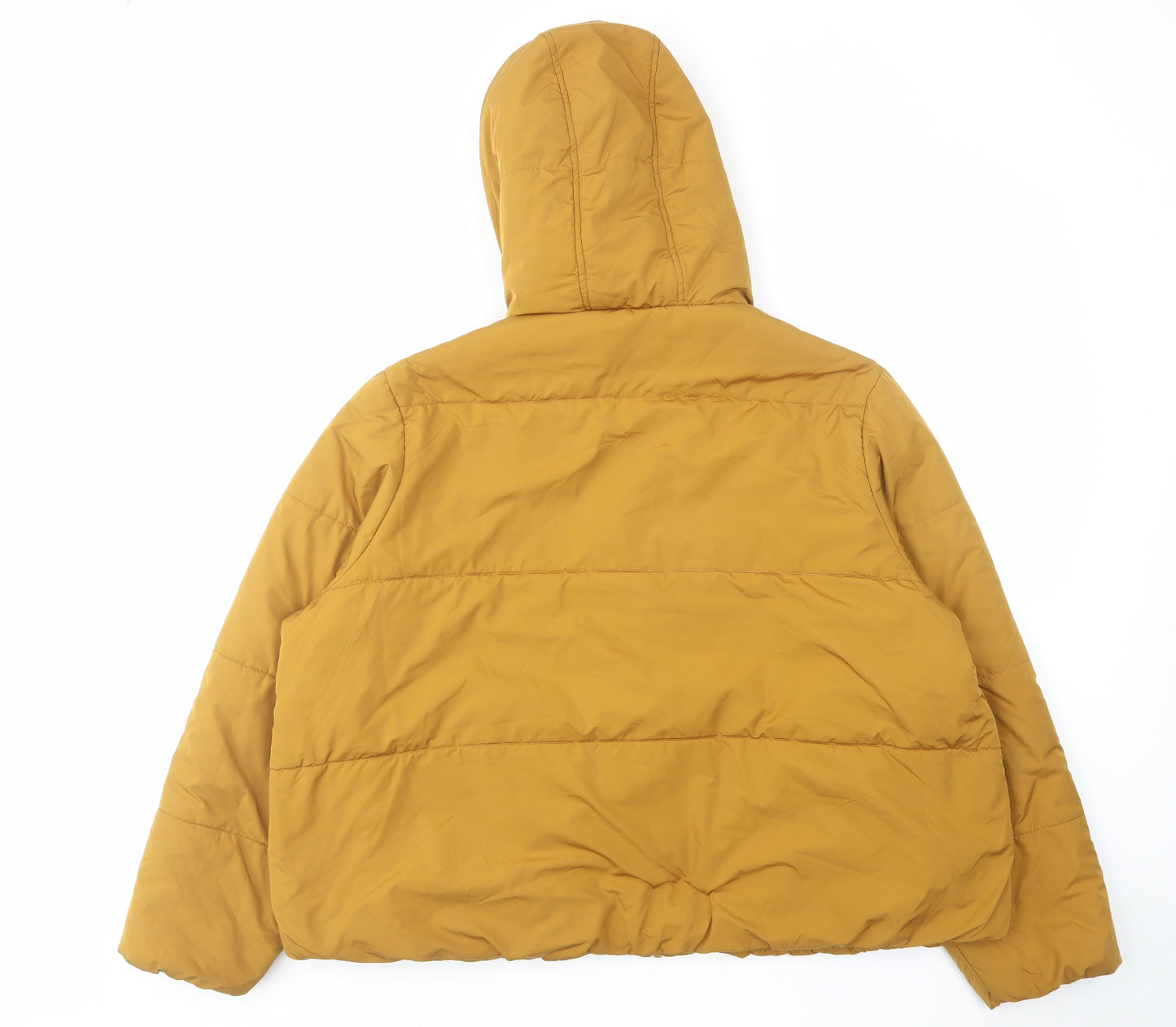 Marks and Spencer Womens Yellow Quilted Jacket Size 20 Zip