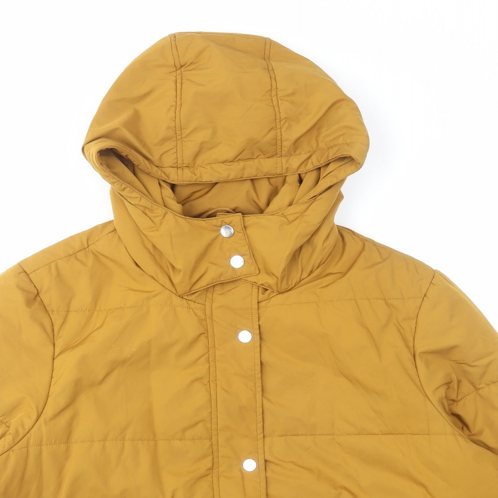 Marks and Spencer Womens Yellow Quilted Jacket Size 20 Zip