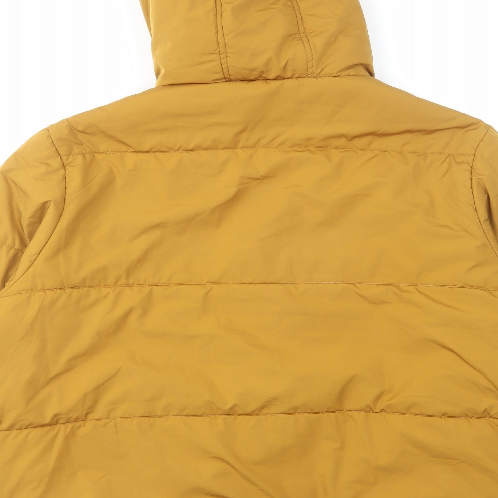 Marks and Spencer Womens Yellow Quilted Jacket Size 20 Zip