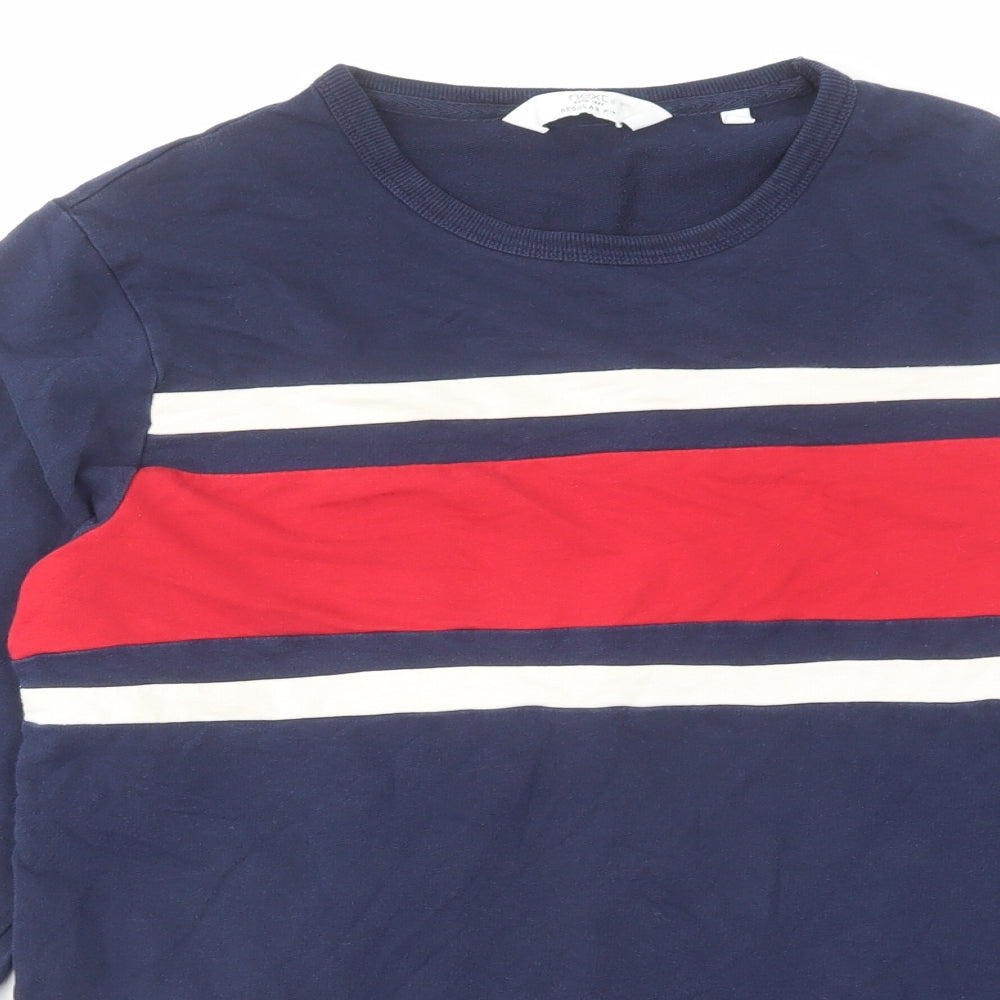 NEXT Mens Blue Cotton Pullover Sweatshirt Size S