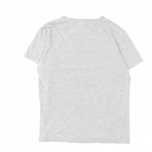 Bench Mens Grey Cotton T-Shirt Size S Crew Neck