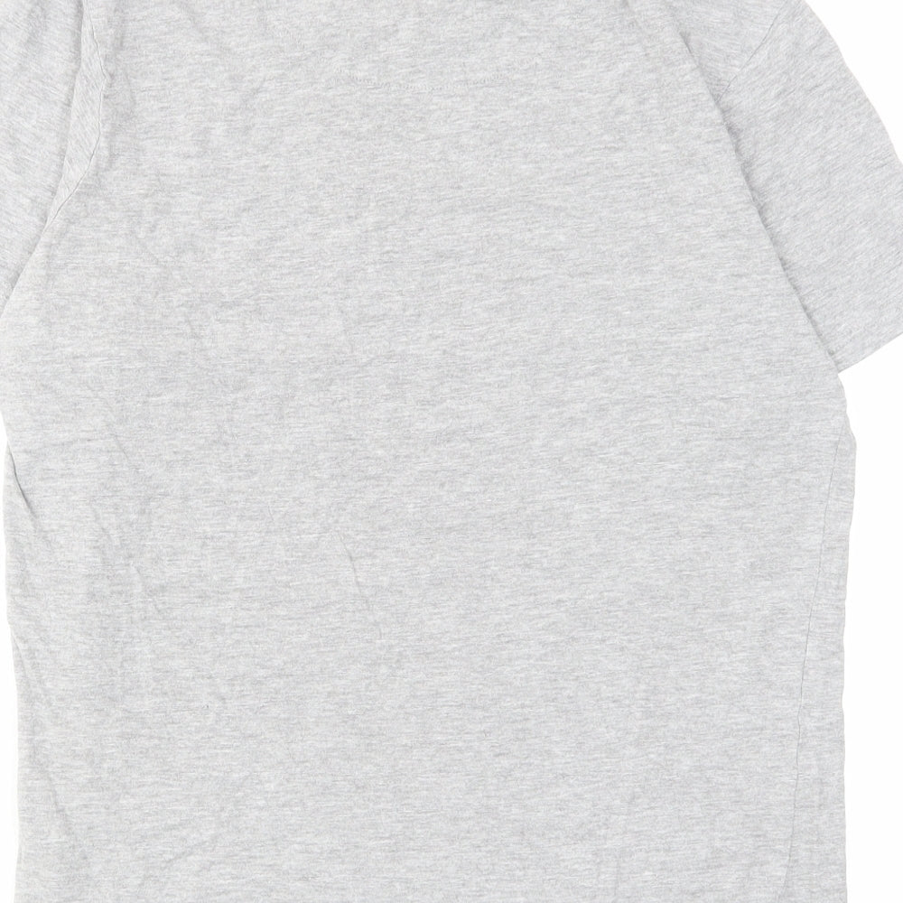 Bench Mens Grey Cotton T-Shirt Size S Crew Neck