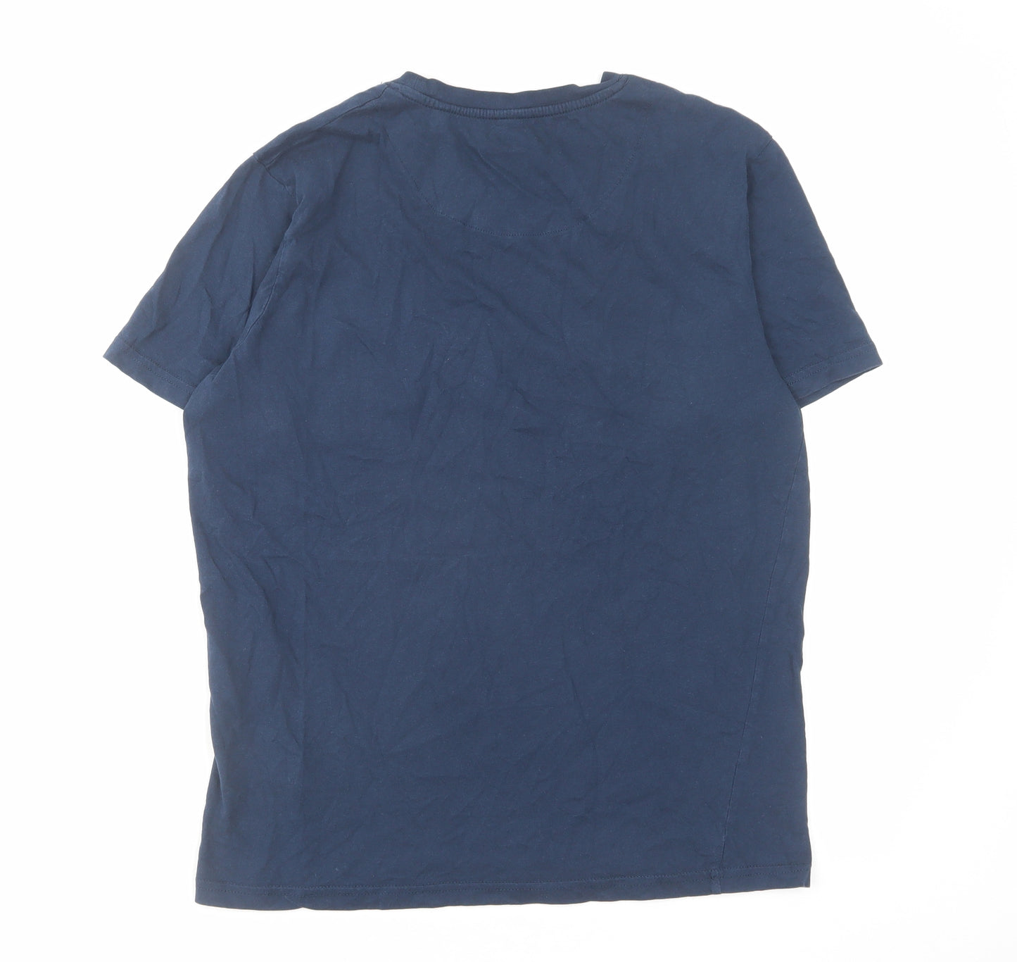 Bench Mens Blue Cotton T-Shirt Size S Crew Neck