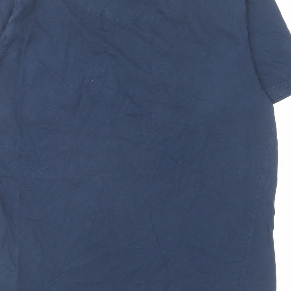 Bench Mens Blue Cotton T-Shirt Size S Crew Neck