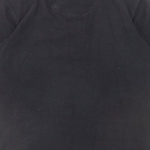 HUGO BOSS Mens Black Cotton Polo Size L Collared Button